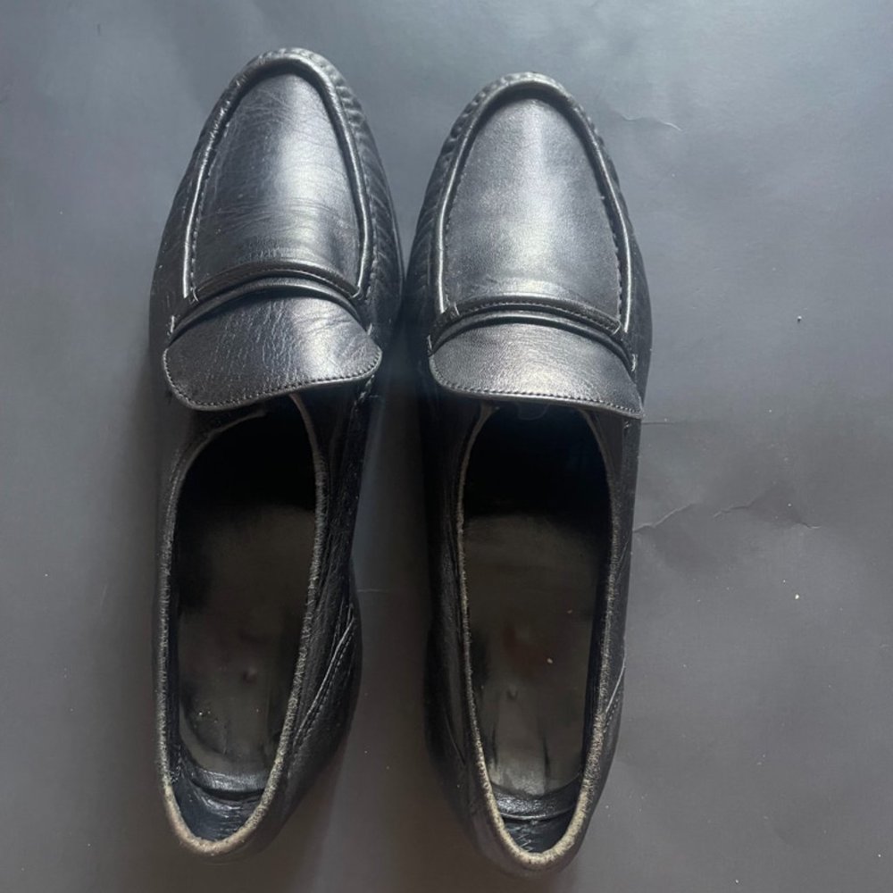 Vintage Florsheim Mens Black Loafers Dress Shoes Size 9